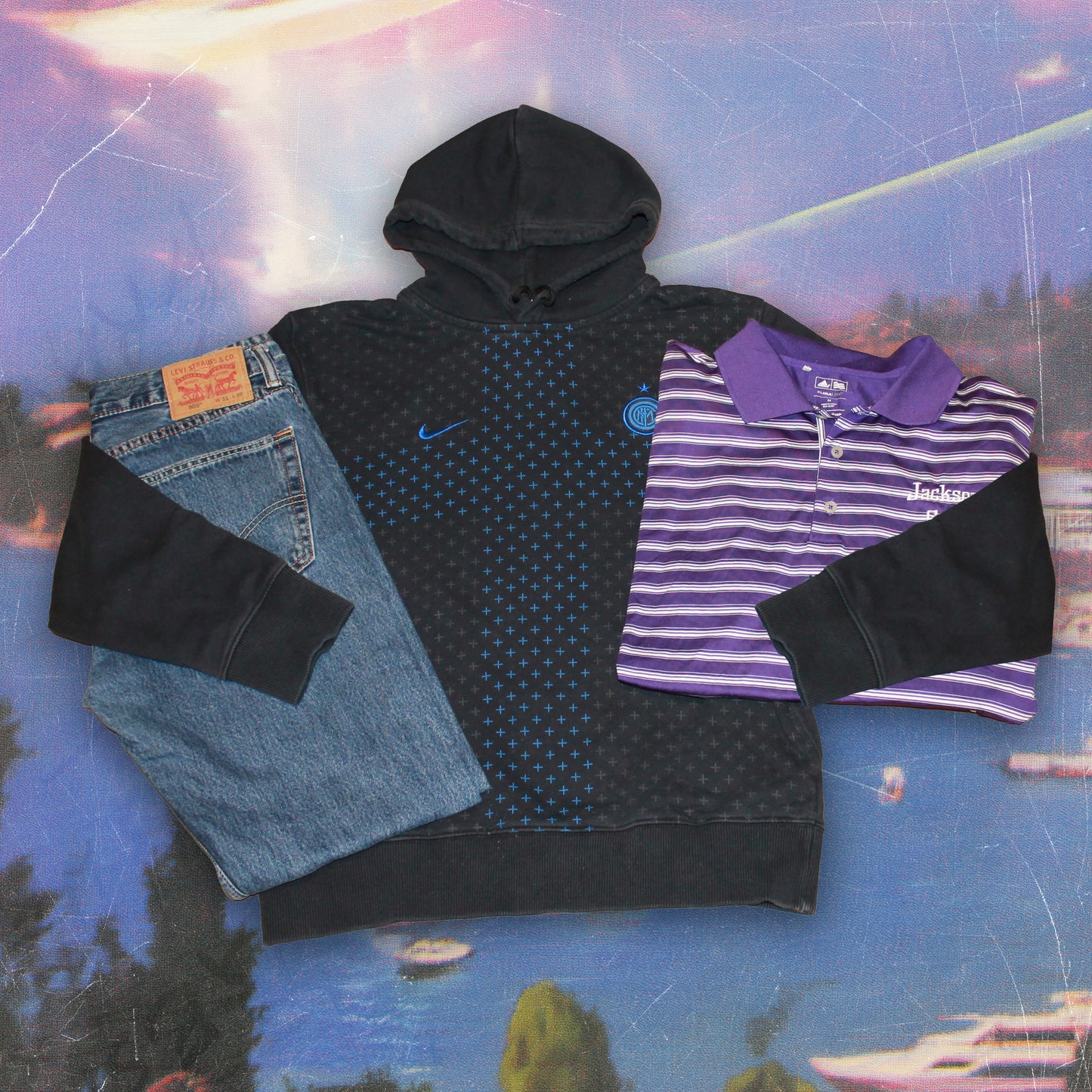 THREE PIECE - JEANS, SWEATER AND T-SHIRT BOX